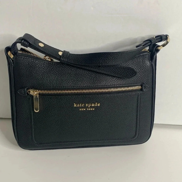 kate spade Handbags - KATE SPADE Black Pebbled Leather Crossbody Bag